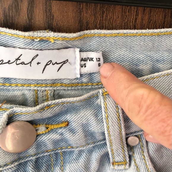 Petal + Pup Neela Distressed Denim Mini Skirt - Picture 6 of 8